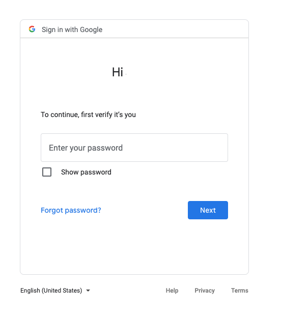 qwiklabs password screen