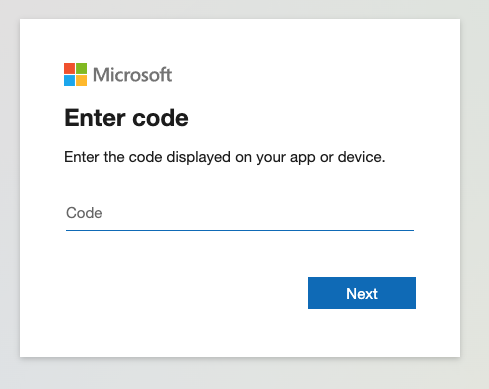 azure login