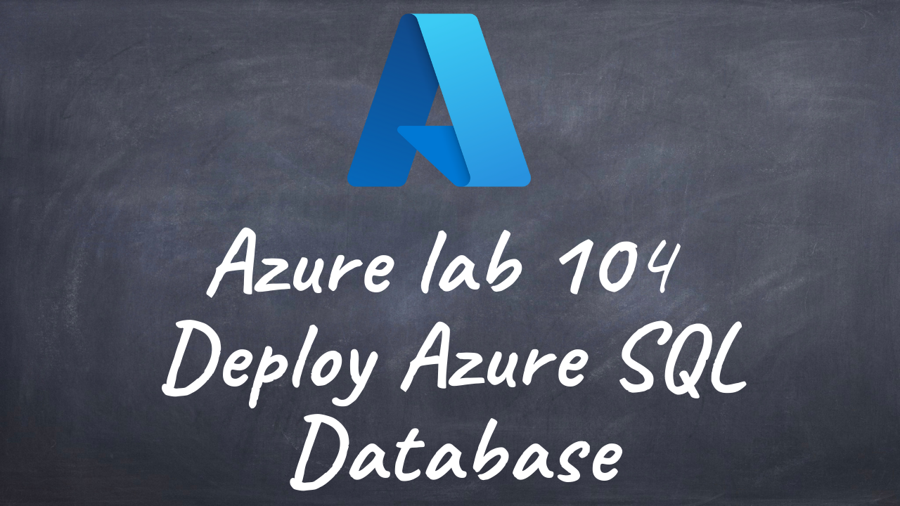 Azure lab 104